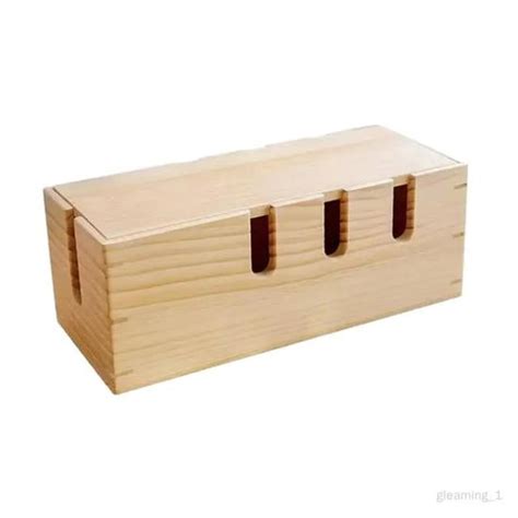 Organisateur de câbles en bois boîte de gestion de câbles de bureau