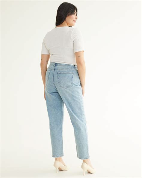 Jean Jambe Fusel E Et Taille Haute Le Mom Jeans R Gulier Reitmans