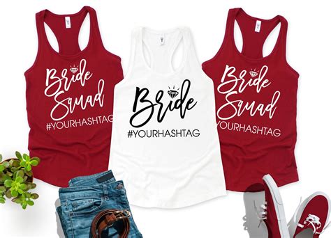 Bachelorette Party Shirts Bride Squad Shirt Bride Tank Top Etsy