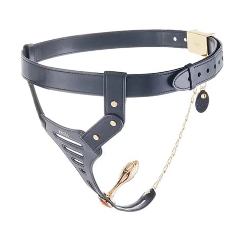 SEVANDA Women Leather Chastity Belt With Anal Plug
