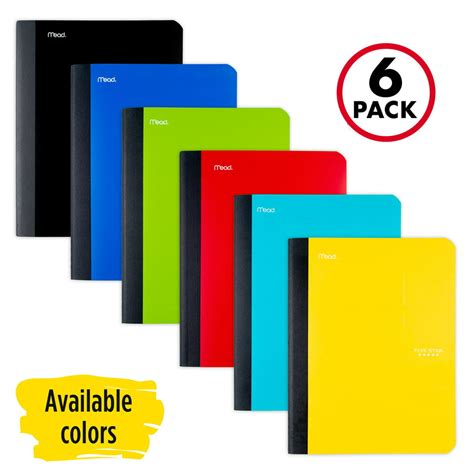 Five Star Composition Book Wide Ruled 100 Sheets 6 Pack 38014