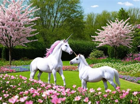 Premium Ai Image Unicornsnow White Unicorn With A Pink Mane And Tail