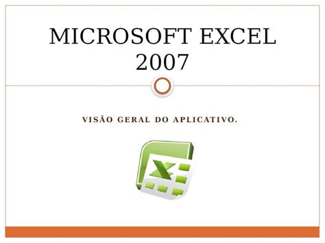 Ppt Vis O Geral Do Aplicativo Microsoft Excel Microsoft Office