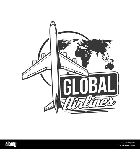 Global Airlines Icon Airplane Passenger And Cargo Transportation Industry Airline Company