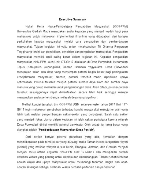 Detail Contoh Executive Summary Koleksi Nomer 13