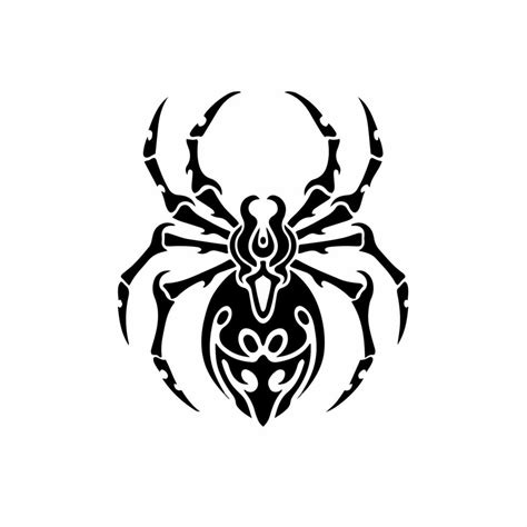 Tribal Spider Logo. Tattoo Design. Animal Stencil Vector Illustration ...