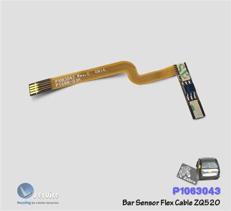 Bar Sensor Flex Cable Zebra ZQ520 Mobile Lservice peças e impressoras