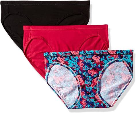 Hanes Womens Cotton Stretch Bikini With Comfortsoft Waistband 3 Pack