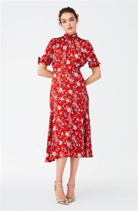 Chelsea28 Floral Satin Midi Dress Best Fall Midi Dresses For 2019