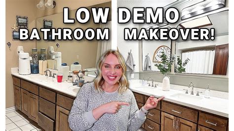 Low Demo Reno Bathroom Makeover Youtube