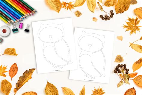 Free Printable Owl Stencil Coloring Templates Simple Mom Project