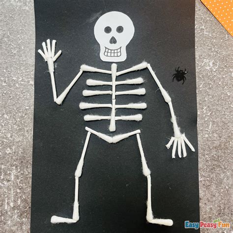 Q-tip Skeleton Craft - Easy Peasy and Fun