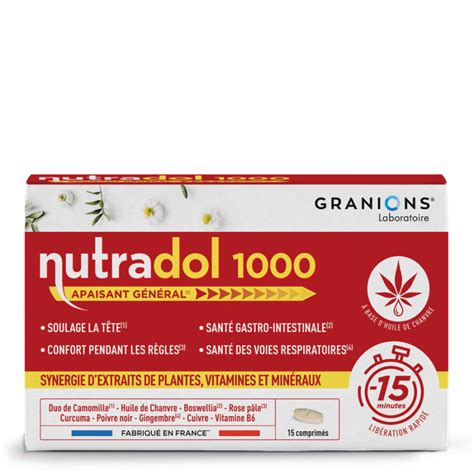 Nutradol 1000 Granions Plantes vitamines et minéraux 15 comprimés