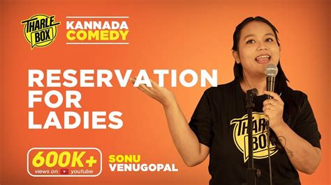 Tharle Box Sonu Venugopal Kannada Standup Comedy Reservation For Ladies Uttara Karnataka