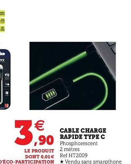 Promo Cable Charge Rapide Type C Chez Hyper U Icatalogue Fr