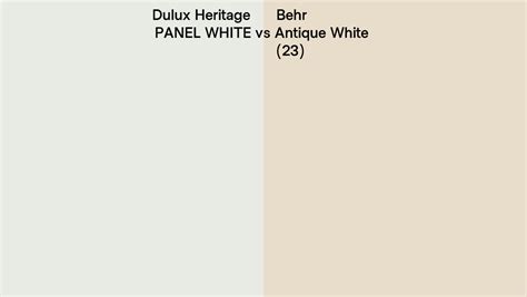 Dulux Heritage PANEL WHITE Vs Behr Antique White 23 Side By Side