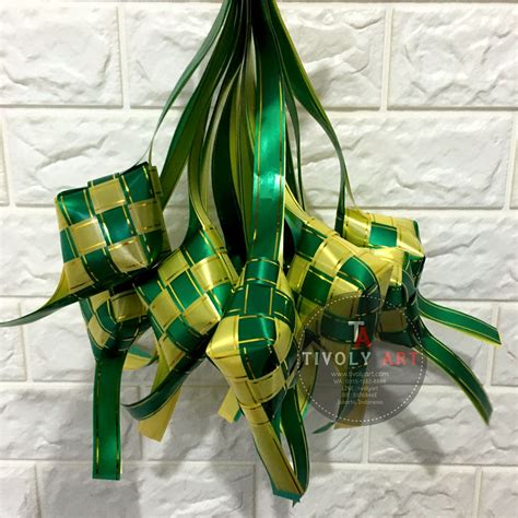 Jual Ketupat Pita Jepang List Emas Hiasan Ketupat Ketupat Lebaran