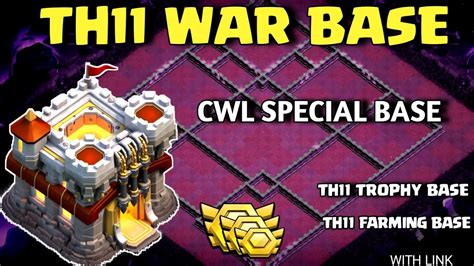 New Best Th11 Cwl Base With Link 2023 Th11 War Base Th11 Trophy