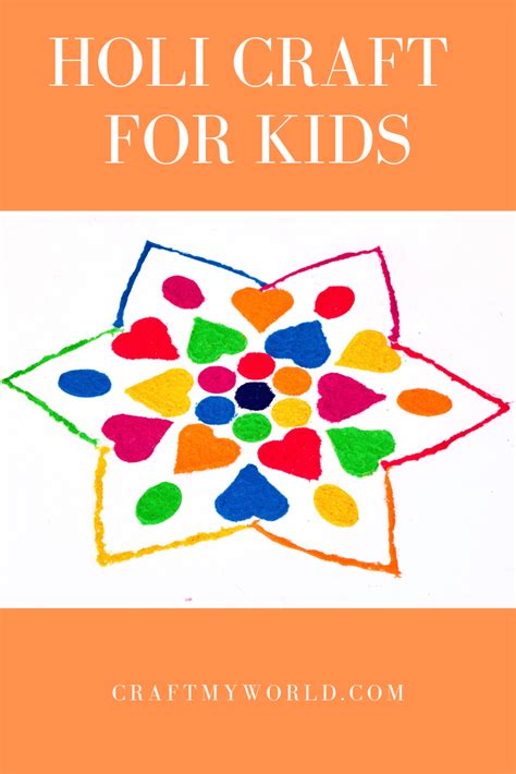 Holi craft for kids/rainbow rangoli - Craft My World