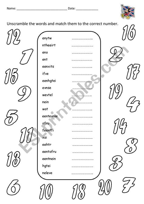 Numbers Esl Worksheet By Carla11