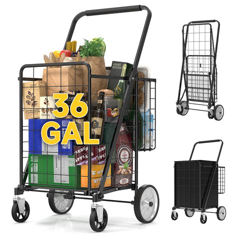 Buy 2024 Upgrade Apilab Shopping Cart For Groceries Grocery Cart