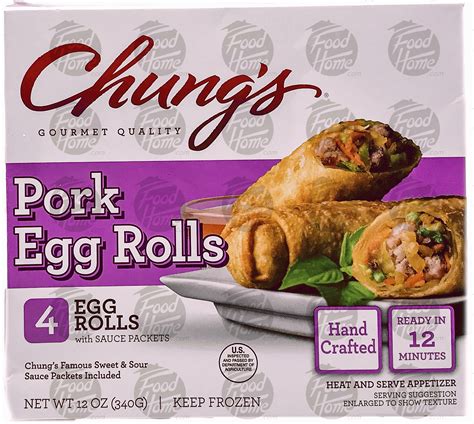 Groceries Product Infomation For Chung S Pork Egg Rolls 4 Ct Frozen Box 1125108802