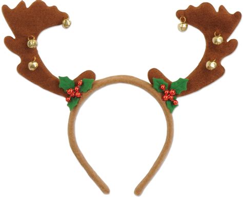 Wholesale Reindeer Antlers with Bells - Brown