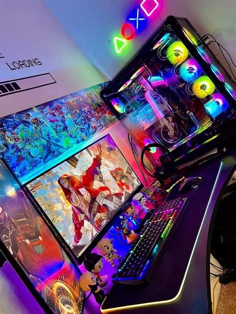 A Custom Build Gaming RIG | Sala de video juegos, Ideas de sala de ...