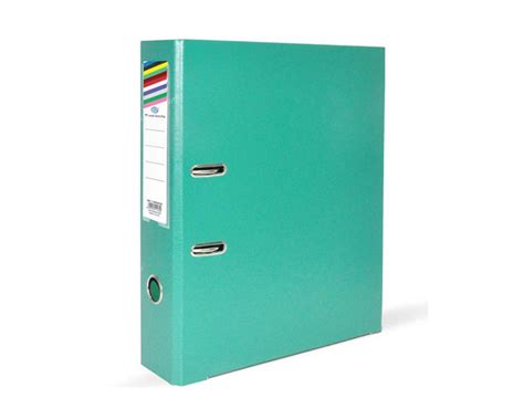 FIS Box File A4 Broad 8cm GREEN Lever Arch Box Files Office Zone