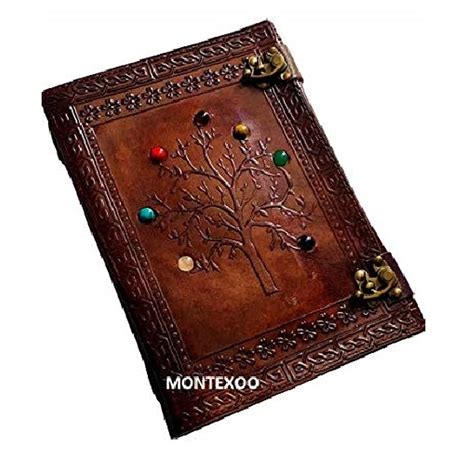 Buy Montexoo Leather Journal Tree Of Life Diary Sketchbook With Lock