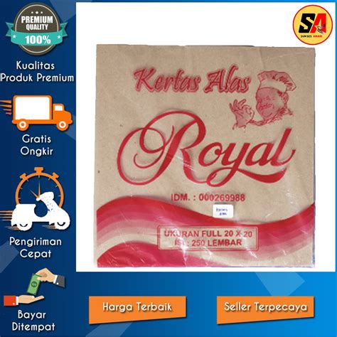 Jual Kertas Nasi Coklat Kertas Tatakan Kertas Alas Royal X Isi