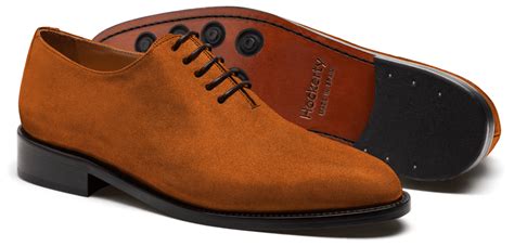 Wholecut Oxford Shoes Brown Suede Hockerty