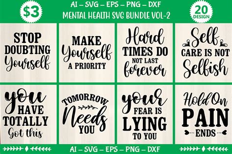 Mental Health Svg Bundle Vol 2 Bundle · Creative Fabrica