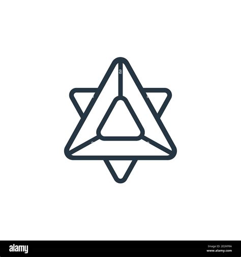 Metatron Cube Outline Vector Icon Thin Line Black Metatron Cube Icon