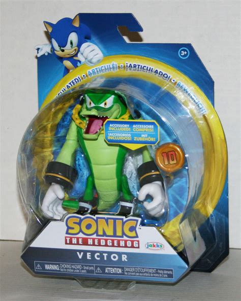 Jakks Sonic the Hedgehog VECTOR 4" Action Figure Wave 10 w/ Coin ...