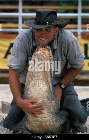 Florida, Orlando, Gatorland, Alligator wrestling Stock Photo - Alamy