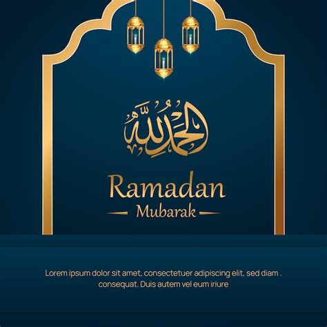 Premium Vector Ramadan Greeting Design With Golden Beautiful Elements