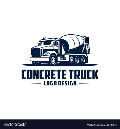 Concrete mixer truck logo Royalty Free Vector Image