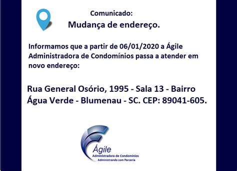 Comunicado Mudan A De Endere O Gile