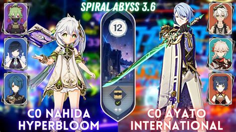 NEW SPIRAL ABYSS 3 6 C0 Nahida Hyperbloom C0 Ayato International