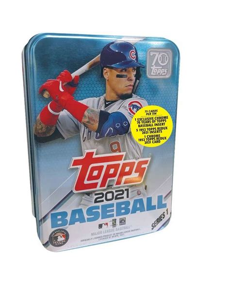 2021 Topps Series 1 Mlb Baseball Collectible Tin Javier Baez Sealed New