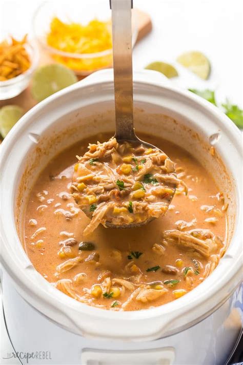 Crockpot Chicken Taco Soup [video] The Recipe Rebel