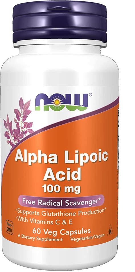 Now Supplements Alpha Lipoic Acid Mg Veg Capsules