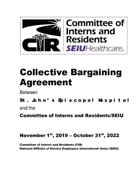 Fillable Online UNM And CIR SEIU Collective Bargaining Agreement Of