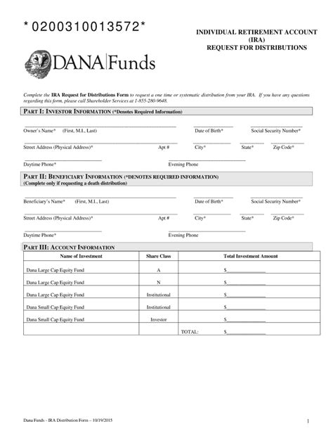 Fillable Online Complete The Ira Request For Distributions Form To Request A One Time Or