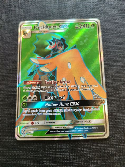 Mavin Decidueye GX SM37 Full Art Holo Ultra Rare Promo Pokemon Card