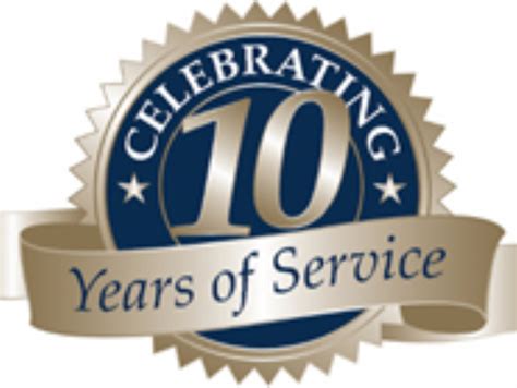 Celebrating 10 Years Of Service Graphic Etsy