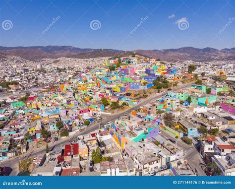 Colorful Buildings in Cubitos District in Pachuca, Hidalgo State ...