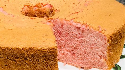 Strawberry Chiffon Cake Recipe Youtube