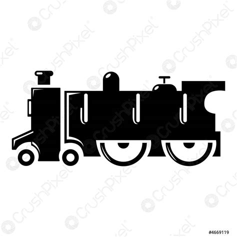 Old Steam Locomotive Icon Simple Style Stock Vector 4669119 Crushpixel